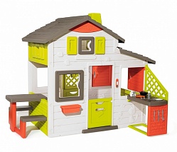 Детский игровой домик Friends House с кухней и звонком (Smoby, 810202) - миниатюра